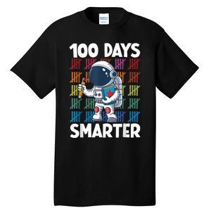 100 Days Smarter Space Astronaut 100th Day School Boy Tall T-Shirt