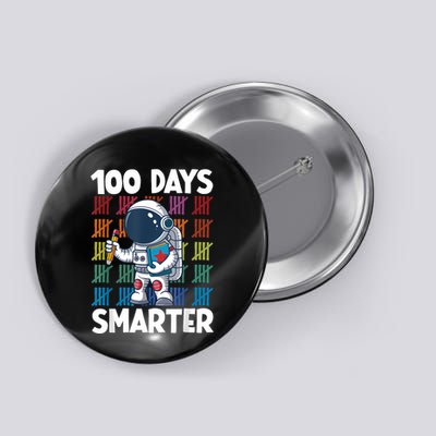 100 Days Smarter Space Astronaut 100th Day School Boy Button