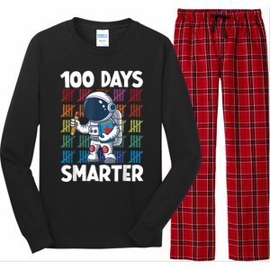 100 Days Smarter Space Astronaut 100th Day School Boy Long Sleeve Pajama Set