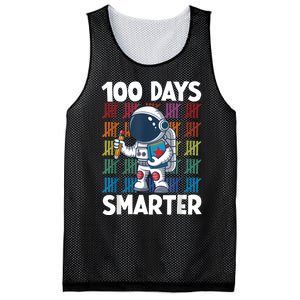 100 Days Smarter Space Astronaut 100th Day School Boy Mesh Reversible Basketball Jersey Tank