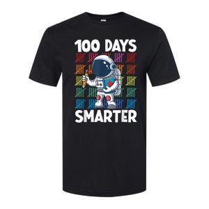 100 Days Smarter Space Astronaut 100th Day School Boy Softstyle CVC T-Shirt