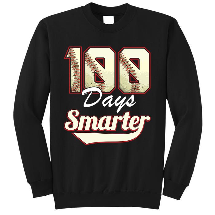 100 Days Smarter Baseball 100th Day Students And Teachers Sweatshirt