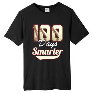 100 Days Smarter Baseball 100th Day Students And Teachers Tall Fusion ChromaSoft Performance T-Shirt