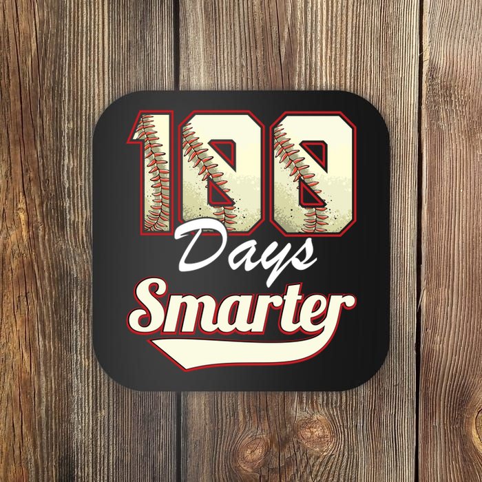 100 Days Smarter Baseball 100th Day Students And Teachers Coaster