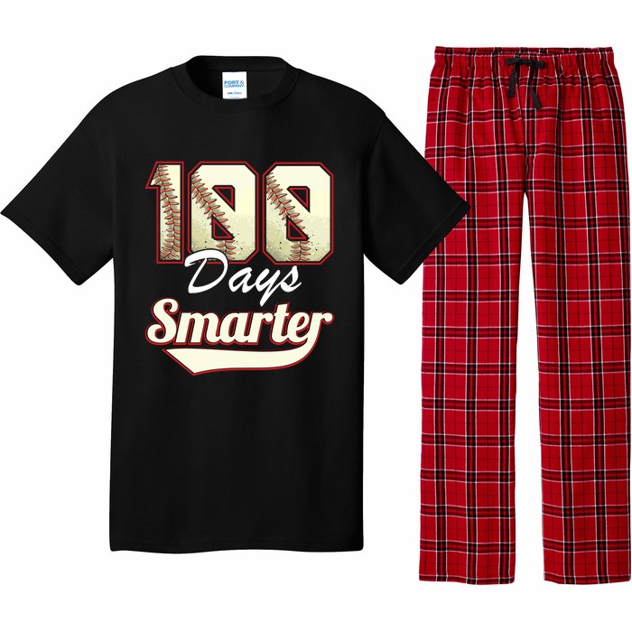 100 Days Smarter Baseball 100th Day Students And Teachers Pajama Set