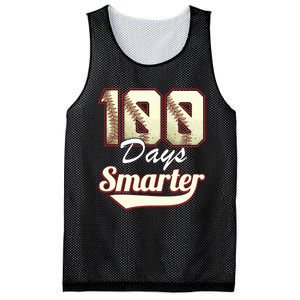 100 Days Smarter Baseball 100th Day Students And Teachers Mesh Reversible Basketball Jersey Tank