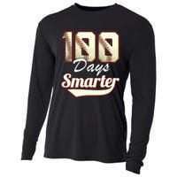 100 Days Smarter Baseball 100th Day Students And Teachers Cooling Performance Long Sleeve Crew