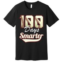 100 Days Smarter Baseball 100th Day Students And Teachers Premium T-Shirt