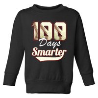 100 Days Smarter Baseball 100th Day Students And Teachers Toddler Sweatshirt