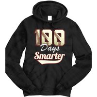 100 Days Smarter Baseball 100th Day Students And Teachers Tie Dye Hoodie