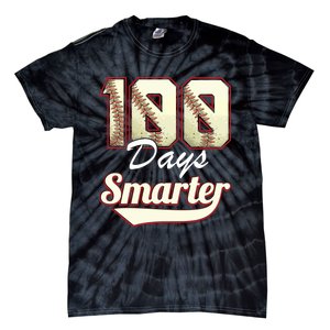 100 Days Smarter Baseball 100th Day Students And Teachers Tie-Dye T-Shirt