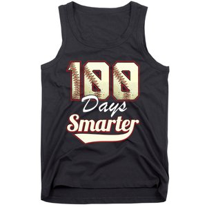 100 Days Smarter Baseball 100th Day Students And Teachers Tank Top