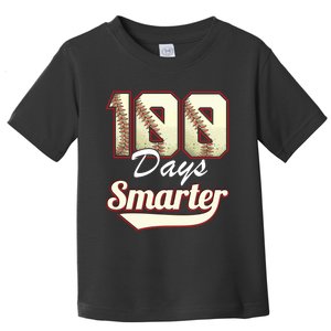 100 Days Smarter Baseball 100th Day Students And Teachers Toddler T-Shirt