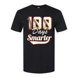 100 Days Smarter Baseball 100th Day Students And Teachers Softstyle CVC T-Shirt