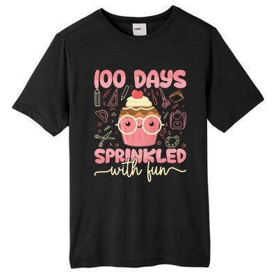 100 Days Sprinkled With Fun Cupcake 100th Day School Gift Meaningful Gift Tall Fusion ChromaSoft Performance T-Shirt