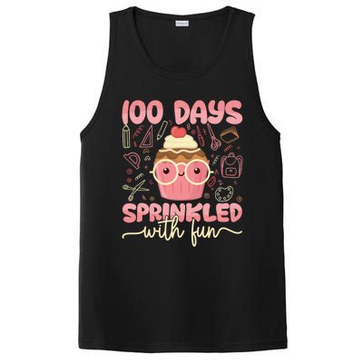 100 Days Sprinkled With Fun Cupcake 100th Day School Gift Meaningful Gift PosiCharge Competitor Tank