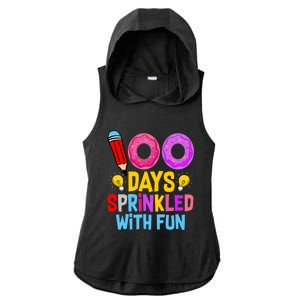 100 Days Sprinkled With Fun Cupcake 100th Day Teachers Meaningful Gift Ladies PosiCharge Tri-Blend Wicking Draft Hoodie Tank