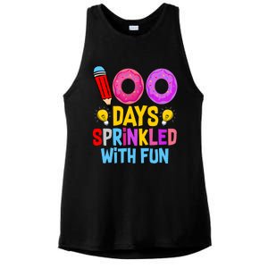 100 Days Sprinkled With Fun Cupcake 100th Day Teachers Meaningful Gift Ladies PosiCharge Tri-Blend Wicking Tank