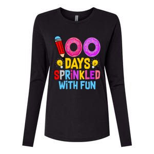 100 Days Sprinkled With Fun Cupcake 100th Day Teachers Meaningful Gift Womens Cotton Relaxed Long Sleeve T-Shirt