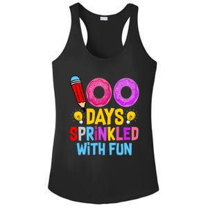 100 Days Sprinkled With Fun Cupcake 100th Day Teachers Meaningful Gift Ladies PosiCharge Competitor Racerback Tank