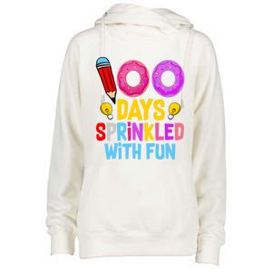 100 Days Sprinkled With Fun Cupcake 100th Day Teachers Meaningful Gift Womens Funnel Neck Pullover Hood