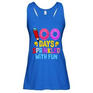 100 Days Sprinkled With Fun Cupcake 100th Day Teachers Meaningful Gift Ladies Essential Flowy Tank