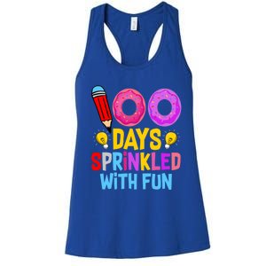 100 Days Sprinkled With Fun Cupcake 100th Day Teachers Meaningful Gift Women's Racerback Tank