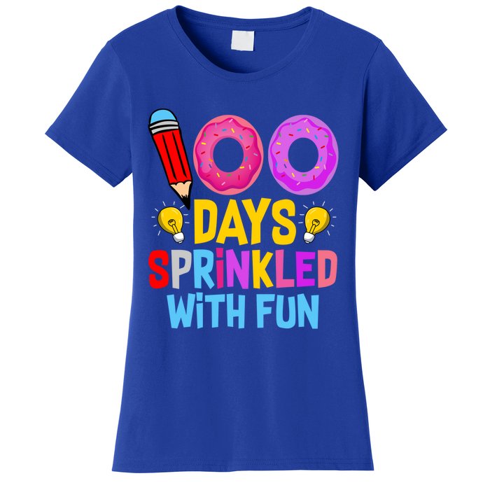 100 Days Sprinkled With Fun Cupcake 100th Day Teachers Meaningful Gift Women's T-Shirt