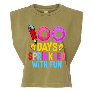 100 Days Sprinkled With Fun Cupcake 100th Day Teachers Meaningful Gift Garment-Dyed Women's Muscle Tee