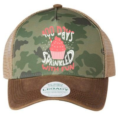 100 Days Sprinkled With Fun Cupcake 100th Days Of School Cool Gift Legacy Tie Dye Trucker Hat