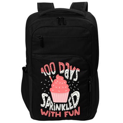100 Days Sprinkled With Fun Cupcake 100th Days Of School Cool Gift Impact Tech Backpack