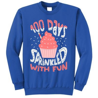 100 Days Sprinkled With Fun Cupcake 100th Days Of School Cool Gift Sweatshirt