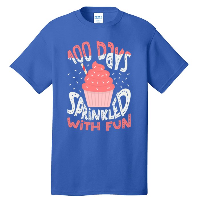 100 Days Sprinkled With Fun Cupcake 100th Days Of School Cool Gift Tall T-Shirt