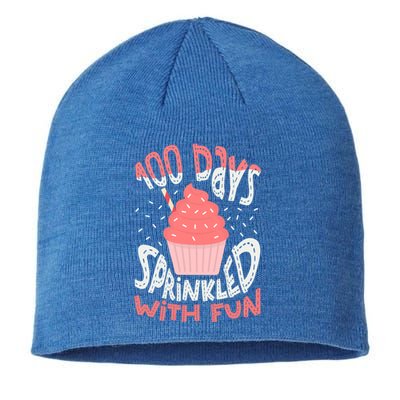 100 Days Sprinkled With Fun Cupcake 100th Days Of School Cool Gift Sustainable Beanie