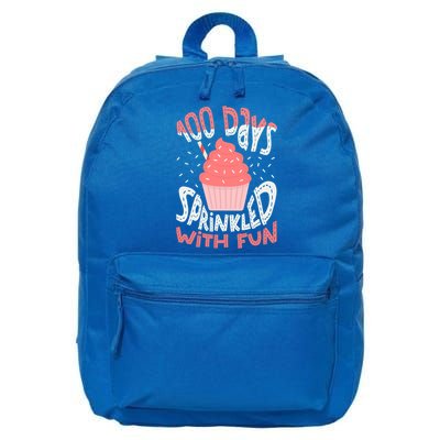 100 Days Sprinkled With Fun Cupcake 100th Days Of School Cool Gift 16 in Basic Backpack