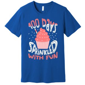 100 Days Sprinkled With Fun Cupcake 100th Days Of School Cool Gift Premium T-Shirt