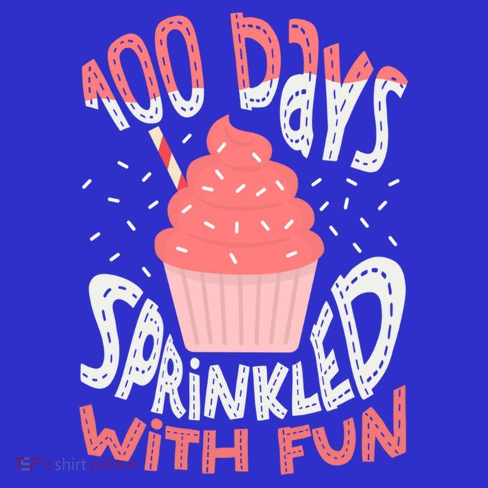 100 Days Sprinkled With Fun Cupcake 100th Days Of School Cool Gift Premium T-Shirt