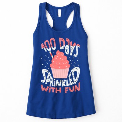 100 Days Sprinkled With Fun Cupcake 100th Days Of School Cool Gift Womens Tank Top