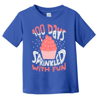 100 Days Sprinkled With Fun Cupcake 100th Days Of School Cool Gift Toddler T-Shirt