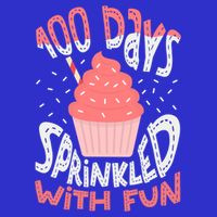 100 Days Sprinkled With Fun Cupcake 100th Days Of School Cool Gift Short Acrylic Beanie