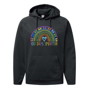 100 Days Smarter! Teachers 100 Days Of School Performance Fleece Hoodie