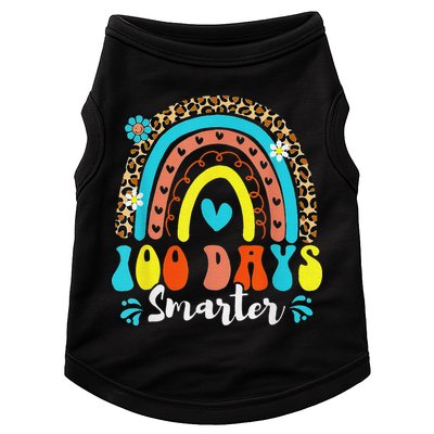 100 Days Smarter Rainbow Leopard Happy 100th Day Of School Doggie Tank