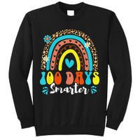 100 Days Smarter Rainbow Leopard Happy 100th Day Of School Sweatshirt