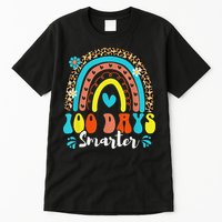 100 Days Smarter Rainbow Leopard Happy 100th Day Of School Tall T-Shirt