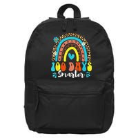 100 Days Smarter Rainbow Leopard Happy 100th Day Of School 16 in Basic Backpack