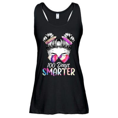 100 Days Smarter Messy Bun Ladies Essential Flowy Tank