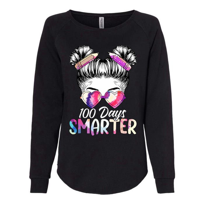 100 Days Smarter Messy Bun Womens California Wash Sweatshirt