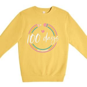 100 Days Teacher 100 Days Of School Premium Crewneck Sweatshirt