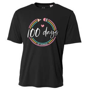 100 Days Teacher 100 Days Of School Cooling Performance Crew T-Shirt