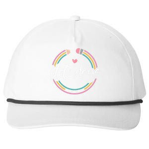 100 Days Teacher 100 Days Of School Snapback Five-Panel Rope Hat